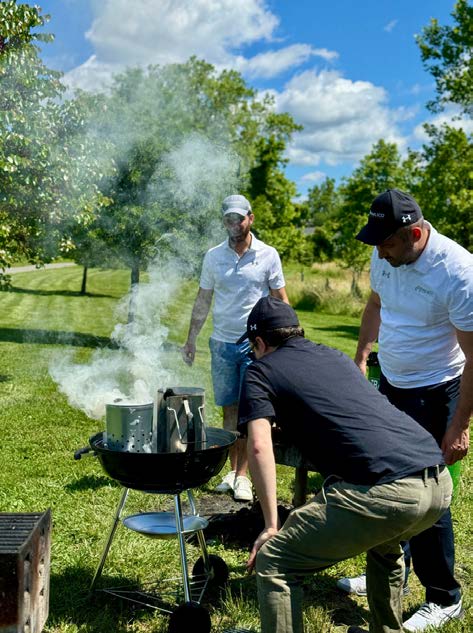Team BBQ outdoors